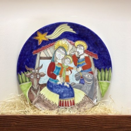 Piatto ceramiche de simone natale presepe DS Natività PT30DS Piatto ceramiche de simone natale presepe DS Natività PT30DS